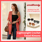 🔥This Week's Special Price:$29.99!!😍Women’s Oversized Knit Cardigan – Lightweight Crochet Tassel Kimono for Spring & Summer 🌸 Free Gift 1 Pair of Sunglasses