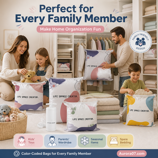 ⏳LAST DAY SALE ONLY $14.99!🏆🧳No‑Pump Vacuum Storage Bags – Press & seal, no pump needed. Saves 80% space, keeps clothes dry & dust‑free. Perfect for bulky bedding & off‑season gear. 🛏️🗄️