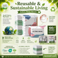 ⏳LAST DAY SALE ONLY $14.99!🏆🧳No‑Pump Vacuum Storage Bags – Press & seal, no pump needed. Saves 80% space, keeps clothes dry & dust‑free. Perfect for bulky bedding & off‑season gear. 🛏️🗄️