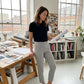 ⏳LIMITED OFFER 70%OFF🌞Women’s Fitted High-Waisted Zip-Pocket Trousers - 👖Lightweight, Breathable, Soft 26"/27" Ankle Pants with Zipper Pockets