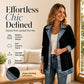⌛⏰Last Day 50% OFF🎁🧥Women's Elegant Denim Spliced Ribbed Knit Coat