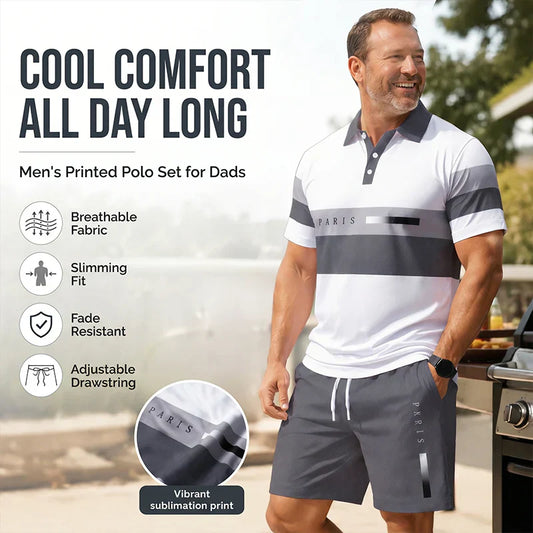 🚨Limited Time $44.98 FOR THE WHOLE 2 PIECES Outfit⏳LAST DAY SALE 60% OFF !!📢Men's Two-Piece Shirt and Shorts Set, Soft Breathable Casual Short Sleeve Top & Shorts Loungewear Set For Daily Summer Wear
