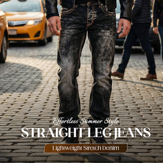 ☀️Men's Summer Stretch Denim Jeans | Minimalist Slim Fit | Comfortable Everyday Wear