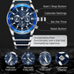 🛒FREE SHIPPING！！⌚ LIMITED TIME 50% OFF! 💧 Men’s Waterproof Multifunctional Quartz Watch – Chronograph, Luminous, Stainless Steel ⏱️