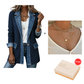 ⌛⏰Last Day 50% OFF🎁🧥Women's Elegant Denim Spliced Ribbed Knit Coat