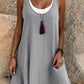 ⏰Last Day Sale 60% OFF💃Women's Casual Loose Sleeveless Fake Two Piece Tank Dress