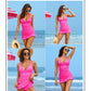 ⏰Limited Half Off🌊 Deep V‑Neck Ruched Back Swimsuit｜Women’s Stylish Pool Swimwear