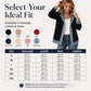 ⌛⏰Last Day 50% OFF🎁🧥Women's Elegant Denim Spliced Ribbed Knit Coat