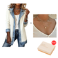 ⌛⏰Last Day 50% OFF🎁🧥Women's Elegant Denim Spliced Ribbed Knit Coat