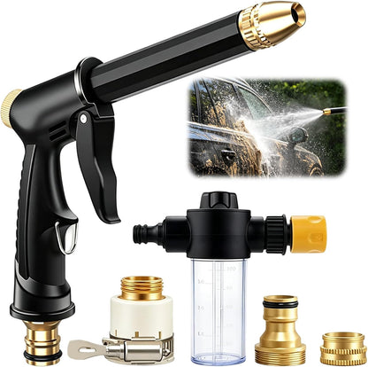 🔥50% OFF🏆High-Pressure Water Jet Gun💦Ergonomic Grip • Booster Nozzle • Hose Included-Powerful Car Wash🚗 Garden Watering🌻Effortless to Use!👍
