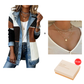 ⌛⏰Last Day 50% OFF🎁🧥Women's Elegant Denim Spliced Ribbed Knit Coat