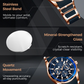 🛒FREE SHIPPING！！⌚ LIMITED TIME 50% OFF! 💧 Men’s Waterproof Multifunctional Quartz Watch – Chronograph, Luminous, Stainless Steel ⏱️