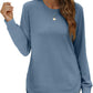 ⏳LIMITED TIME 50% OFF 🍂 Women's Crewneck Sweatshirt, Long Sleeve High Low Curved Hem Top 💖
