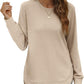 ⏳LIMITED TIME 50% OFF 🍂 Women's Crewneck Sweatshirt, Long Sleeve High Low Curved Hem Top 💖