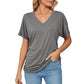 💕New Arrival💕V-Neck Solid Color Loose Ladies Tops