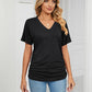 💕New Arrival💕V-Neck Solid Color Loose Ladies Tops