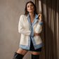 ⌛⏰Last Day 50% OFF🎁🧥Women's Elegant Denim Spliced Ribbed Knit Coat