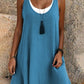 ⏰Last Day Sale 60% OFF💃Women's Casual Loose Sleeveless Fake Two Piece Tank Dress