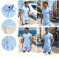 🎁FREE SHIPPING!!!⏰Last Day Sale 65% OFF Men's Casual Short-Sleeve Shorts Set, Lightweight Summer Loungewear Outfit