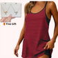 🚨Limited Time 50% Off Striped Tankini Dress with Pockets, High Waist Conservative Swimwear (🎁Free Gift:Random Color Cross Pendant Necklace (Comes with Gift Box))