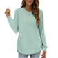 ⏳LIMITED TIME 50% OFF 🍂 Women's Crewneck Sweatshirt, Long Sleeve High Low Curved Hem Top 💖