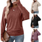 ⏳LIMITED 50% OFF ✨ Women's Crewneck Ruched Hem Top – Soft Casual Daily Blouse 💖