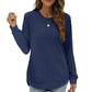 ⏳LIMITED TIME 50% OFF 🍂 Women's Crewneck Sweatshirt, Long Sleeve High Low Curved Hem Top 💖