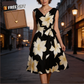 🎁 Limited Time Gift! Free Heart Necklace 💖🔥50% OFF Half Price 👗Women's Sleeveless Floral Print Dress, Lightweight Flowy Summer Dress for Party, Beach & Daily Wear