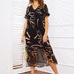 🔥60% OFF Half Price 💝✨Flowy V-Neck Printed Long Dress Loose Casual Maxi Dress Summer Beach Vacation Outfit