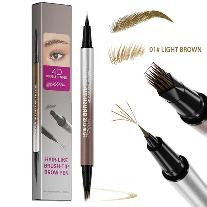 ⏳LIMITED 50% OFF ✨ 2-in-1 Waterproof Brow Pen – Define Brows & Eyes in Seconds 💖