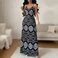 Women's Boho Printed Flowy Spaghetti Strap Maxi Dress