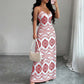 Women's Boho Printed Flowy Spaghetti Strap Maxi Dress