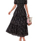 💥FREE SHIPPING💃Women's Floral Square Neck Puff Short Sleeve Smocked Tiered Dress