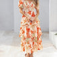 💥FREE SHIPPING💃Women's Floral Square Neck Puff Short Sleeve Smocked Tiered Dress