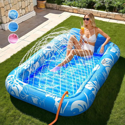 🚨Free Shipping Portable Inflatable Tanning Float Pool Leisure Lounger
