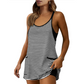 🚨Limited Time 50% Off Striped Tankini Dress with Pockets, High Waist Conservative Swimwear (🎁Free Gift:Random Color Cross Pendant Necklace (Comes with Gift Box))
