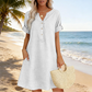 🏖️ Summer Hot Sale — 50% OFF! 👗 V-Neck Tunic Dress – Breezy Pocketed Ease + Free Boho Gift 🏝️