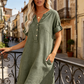 🏖️ Summer Hot Sale — 50% OFF! 👗 V-Neck Tunic Dress – Breezy Pocketed Ease + Free Boho Gift 🏝️