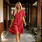 🏖️ Summer Hot Sale — 50% OFF! 👗 V-Neck Tunic Dress – Breezy Pocketed Ease + Free Boho Gift 🏝️