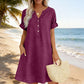 🏖️ Summer Hot Sale — 50% OFF! 👗 V-Neck Tunic Dress – Breezy Pocketed Ease + Free Boho Gift 🏝️