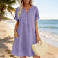 🏖️ Summer Hot Sale — 50% OFF! 👗 V-Neck Tunic Dress – Breezy Pocketed Ease + Free Boho Gift 🏝️