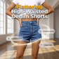🔥50% OFF👖Women's High-Rise Cuffed Denim Shorts Casual Trendy Jeans Bottoms