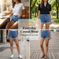 🔥50% OFF👖Women's High-Rise Cuffed Denim Shorts Casual Trendy Jeans Bottoms