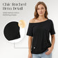 🔥50% OFF Half Price 👚Women's Off-Shoulder Loose Fit Top 2-Piece Set Casual Outfit