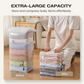 ⏳LAST DAY SALE ONLY $14.99!🏆🧳No‑Pump Vacuum Storage Bags – Press & seal, no pump needed. Saves 80% space, keeps clothes dry & dust‑free. Perfect for bulky bedding & off‑season gear. 🛏️🗄️