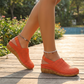 🏖️👡50% OFF Women’s Perforated Sandals – All-Day Comfort with a Chic Lift, Breathable Hollow Slip On Sandals, Lightweight Shock Absorbing Walking Shoes for Beach Daily Wear