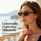 🔥50% OFF Half Price 🕶️Retro Oval Sunglasses for Women UV400 Vintage Cat Eye Shades