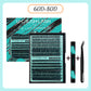 🔥50% OFF🔥Midnight DIY Lash Clusters Kit 144PCS, Complete Home Lash Extension Set with Bond Seal & Applicator Tweezers