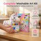 🔥50% OFF 🎁DIY Color-In Unicorn Plush Toy Kit, Washable Reusable Coloring Stuffed Animal, Creative Art Craft Set for Kids Birthday Gift