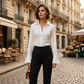 🚨Limited Time 50% Off 👔Women’s Structured Waist Button-Down Shirt